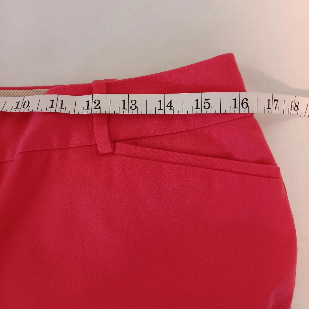 Talbots The Perfect Crop Pants Women's Size 8 Bright Pink Style ID245 Stretch - Picture 3 of 9